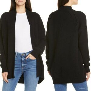 Vince Rib Trim Wool & Cashmere Cardigan